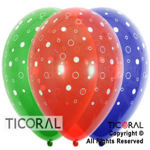 GLOBO SEMPERTEX R12 INF CRISTAL SURTIDO BURBUJAS x 50